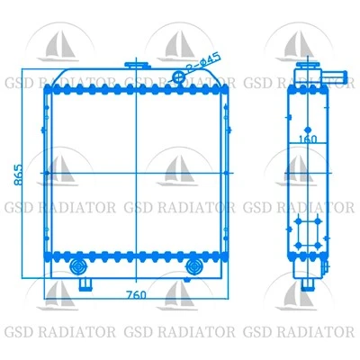 Xugong XCMG XS14J 14 tonn maanteerulli radiaator